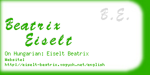 beatrix eiselt business card